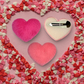 Fuzzy Heart Snap Clips